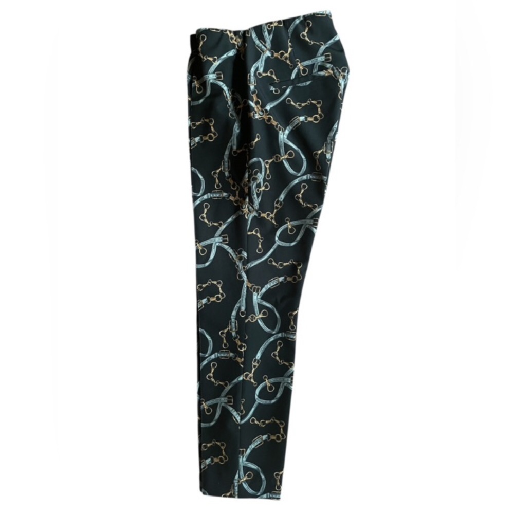 🖤 NWOT Cambio Polo Chain Buckle Print Dress Pants – Ankle Length | Quiet Luxury